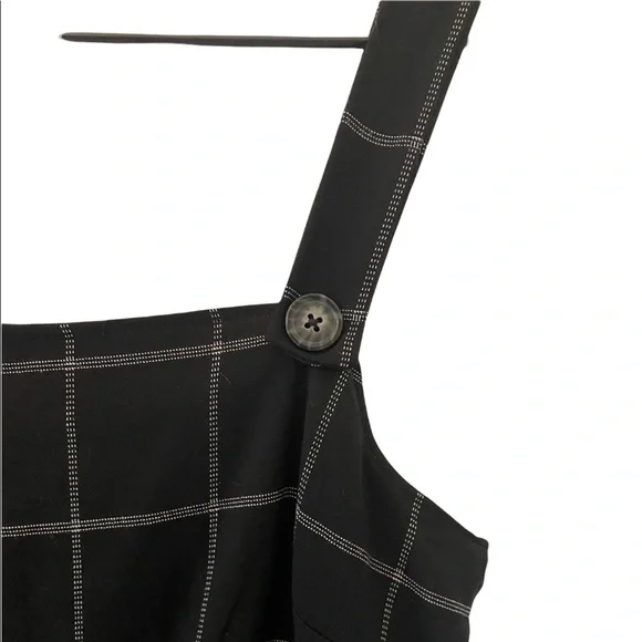 Black plaid Jumpsuit - Picture 3 of 5